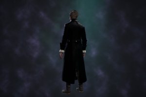 Black embellished cobalt overcoat 4