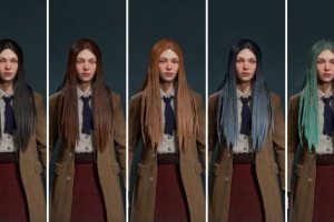 Простые длинные волосы 2
